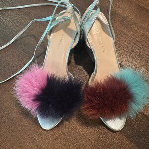 Loeffler Randall sz 8.5 silver sandals